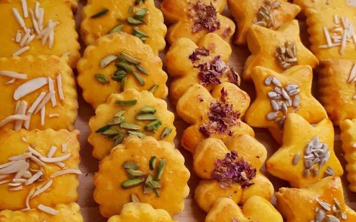 شیرینی زعفرانی خانگی مخصوص عید نوروز