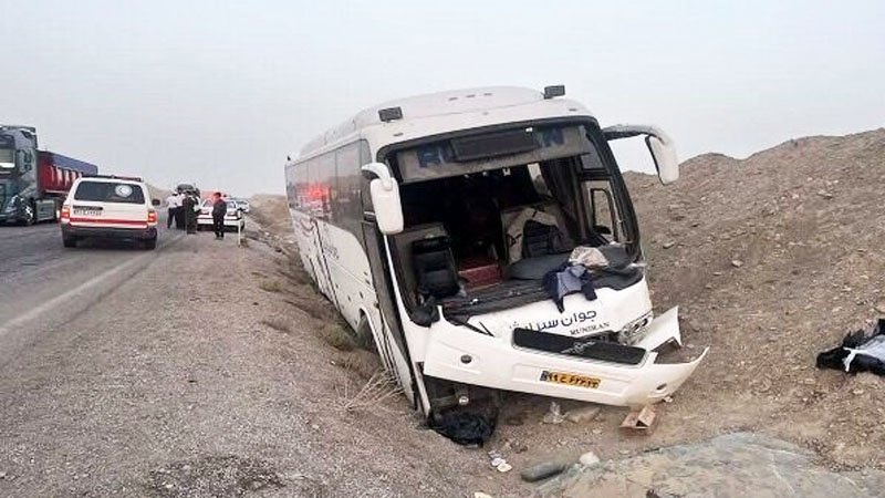 تصادف اتوبوس ایرانی در جاده گوریس-قاپان ارمنستان+ فیلم